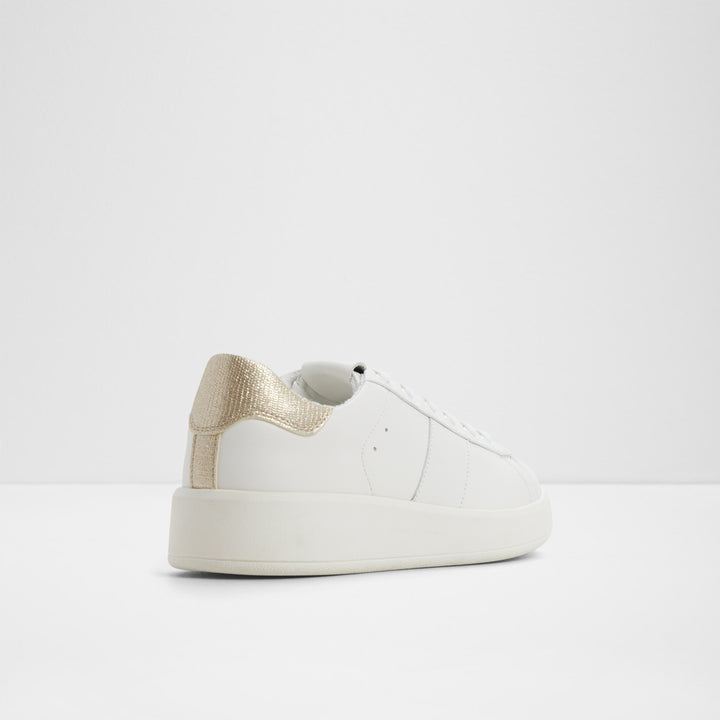 Sapatilhas rasas em pele branco - ADREI