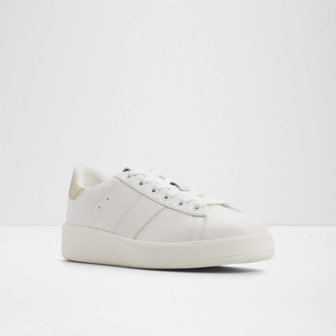 Sapatilhas rasas em pele branco - ADREI