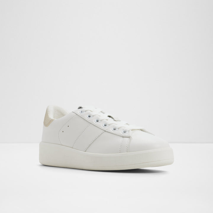 Sapatilhas rasas em pele branco - ADREI