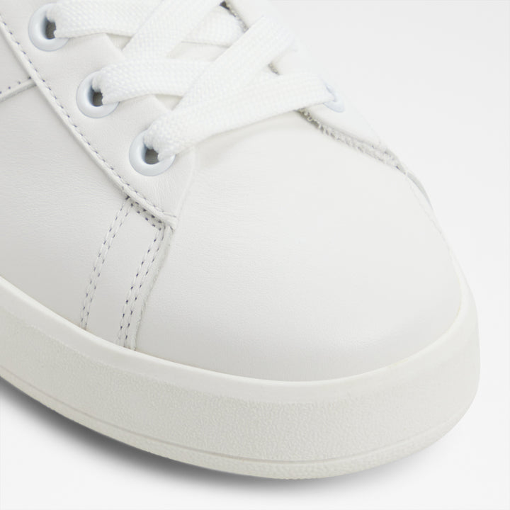 Sapatilhas rasas em pele branco - ADREI