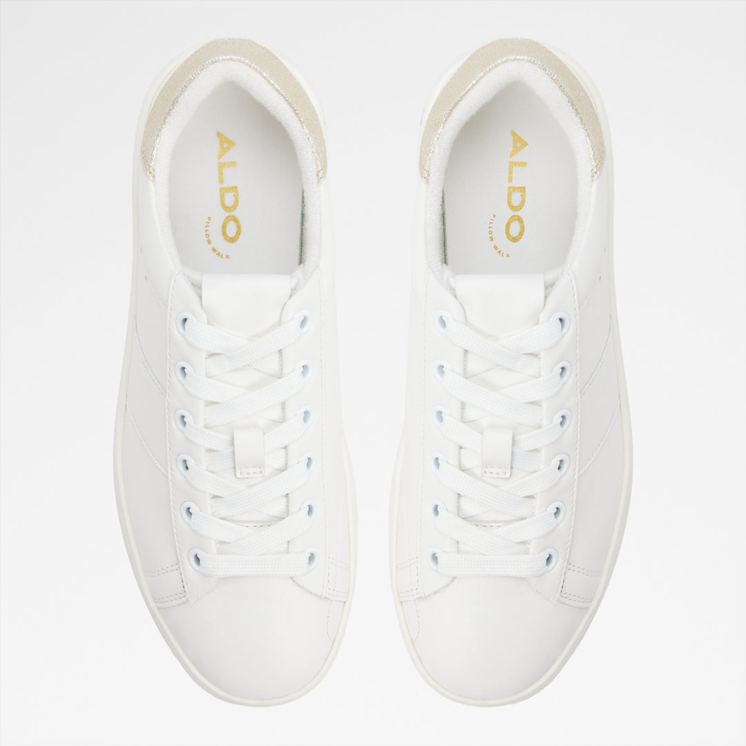Sapatilhas rasas em pele branco - ADREI