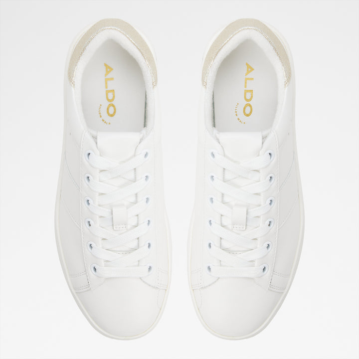 Sapatilhas rasas em pele branco - ADREI