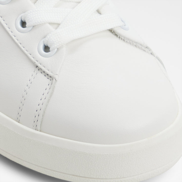 Sapatilhas rasas em pele branco - ADREI