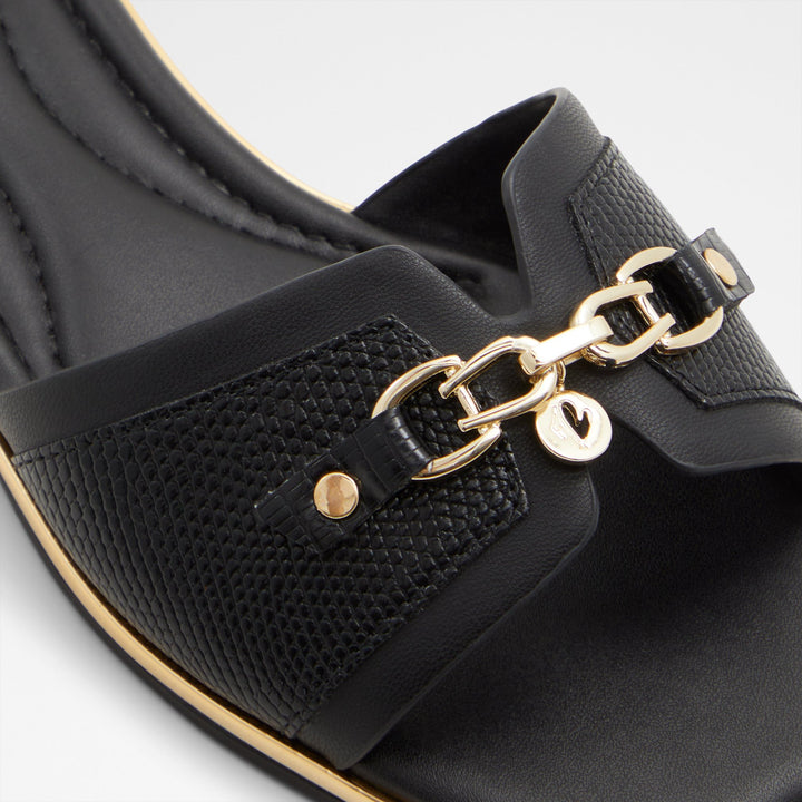 Sandálias rasas em preto - ALAMASSI