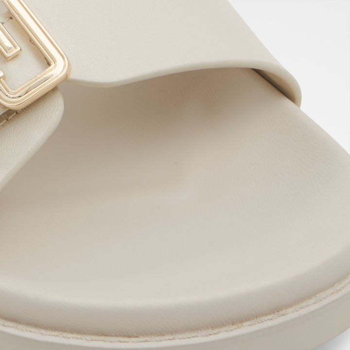 Sandálias rasas em pele bege - ALESSIE