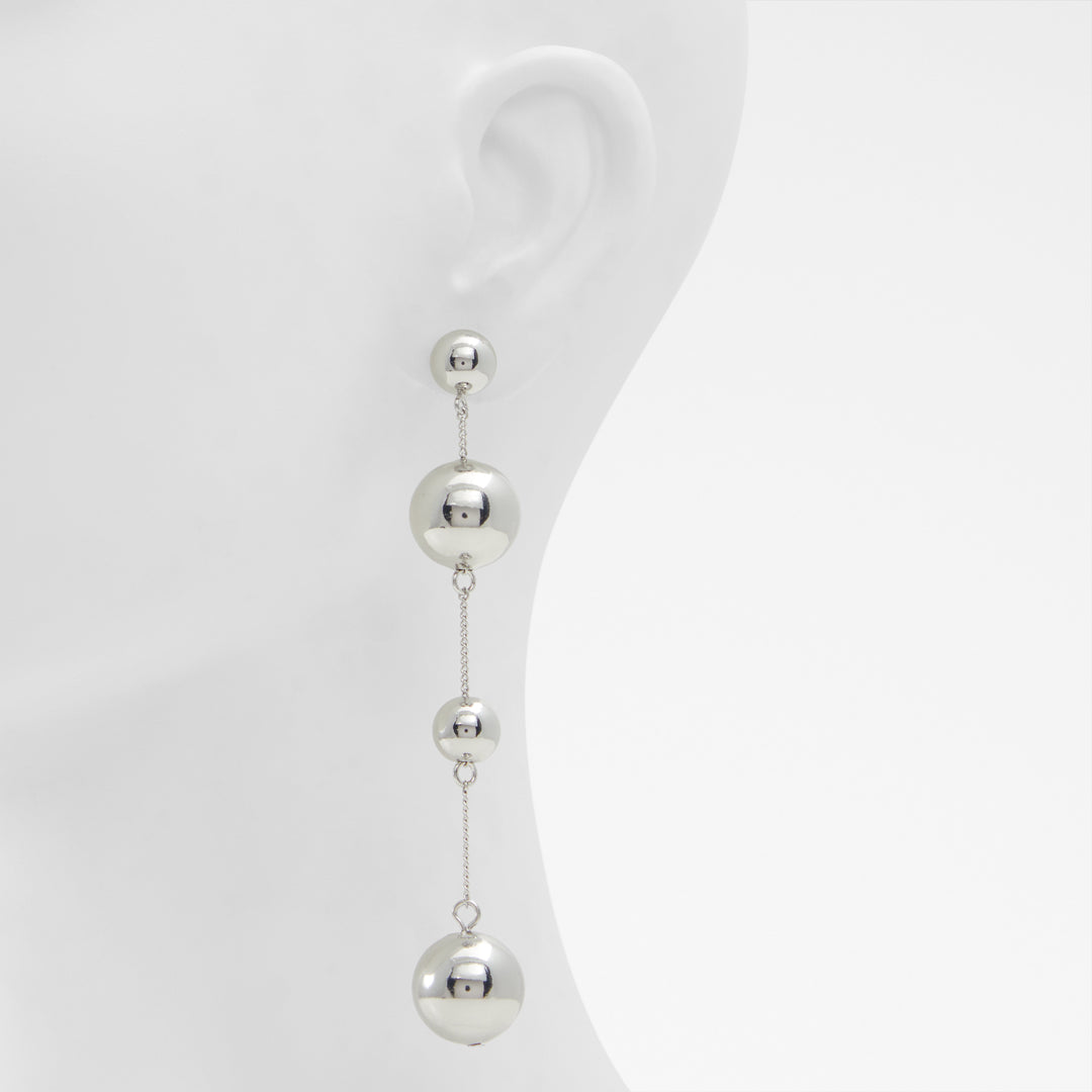 Brincos longos em prateado - ALLBUBBLES