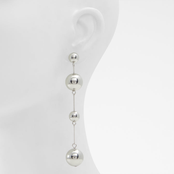 Brincos longos em prateado - ALLBUBBLES