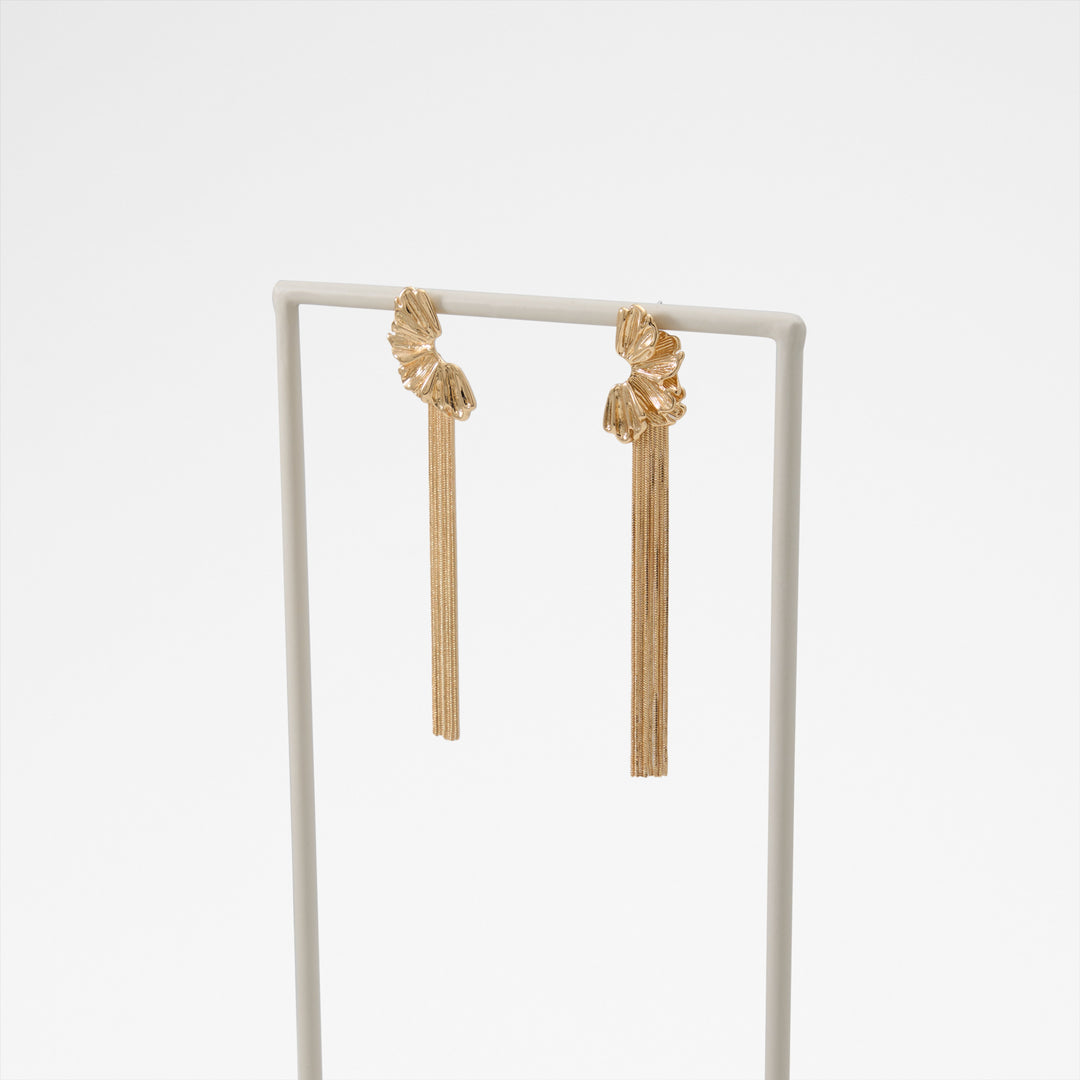 Brincos longos em dourado - ALLYCIA