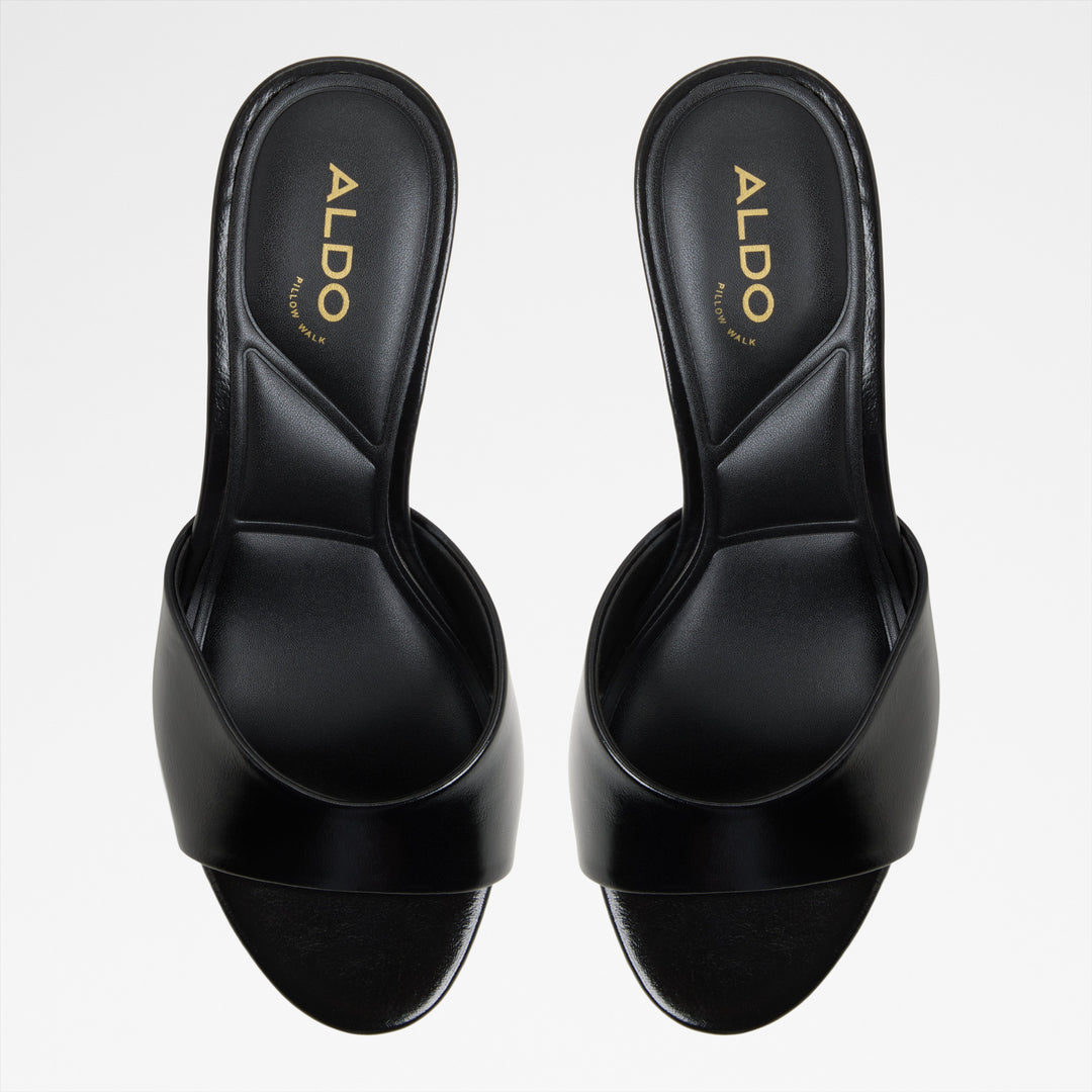 Sandálias em preto, salto fino - ANNABERAEN