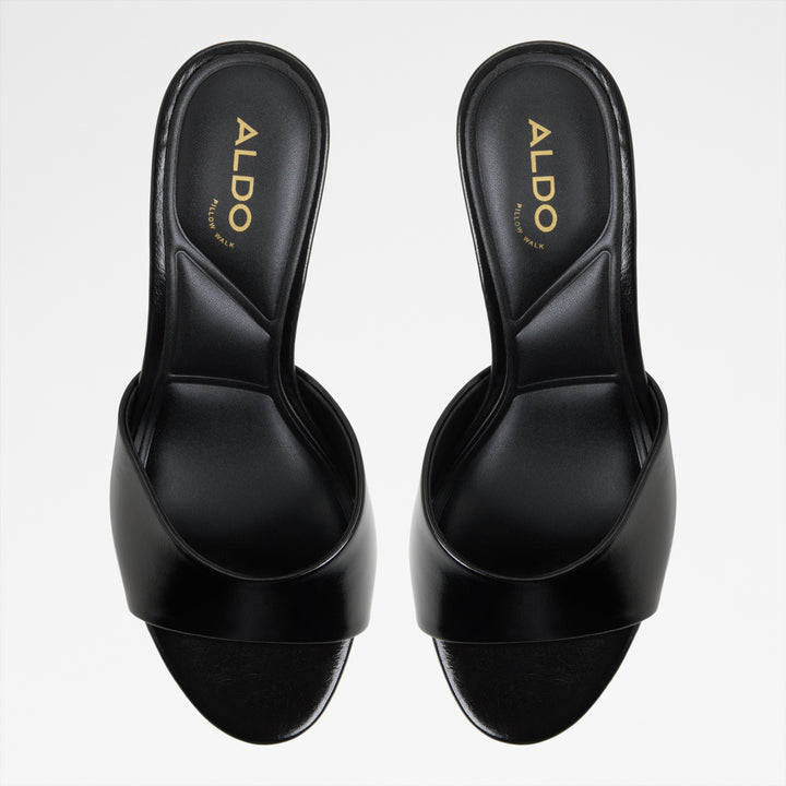 Sandálias em preto, salto fino - ANNABERAEN