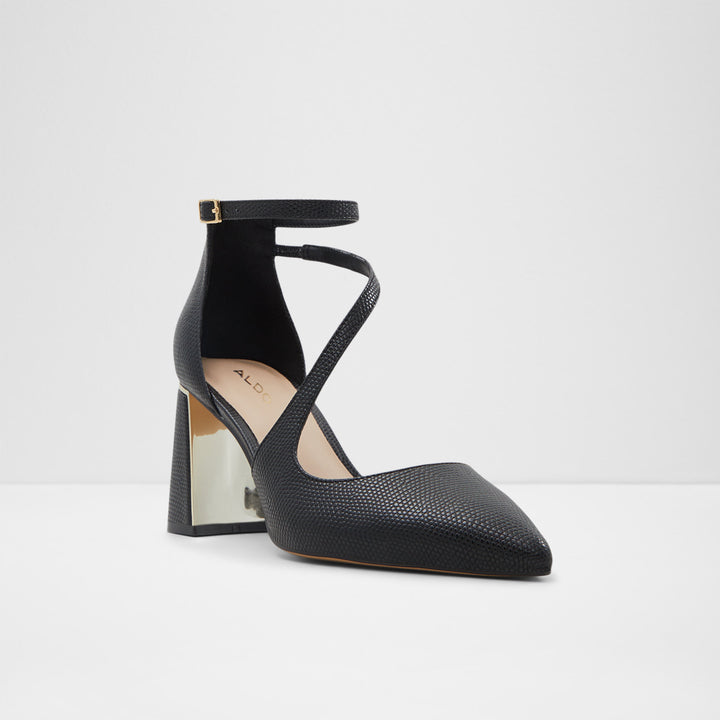 Sapatos em preto, salto em bloco - ANNODAR