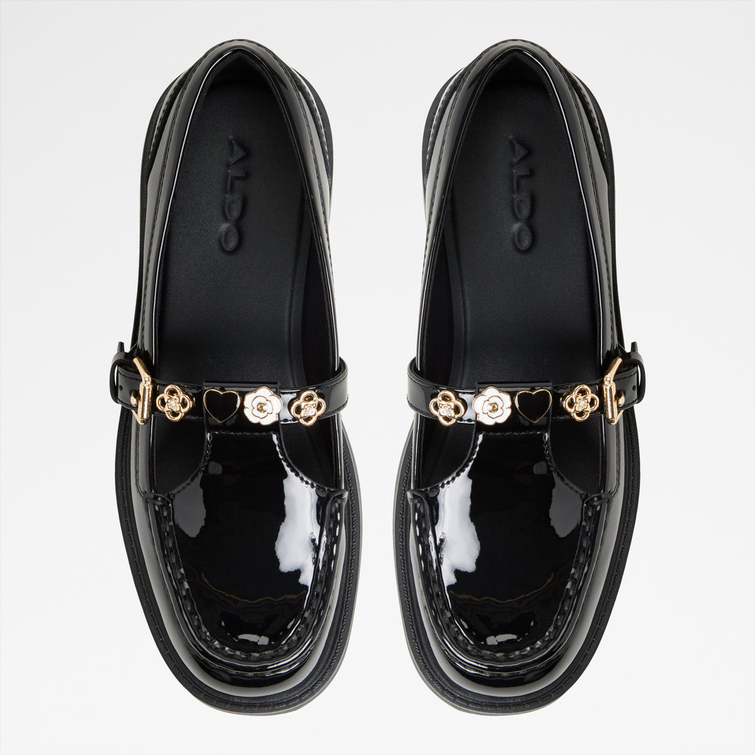 Mocassins rasos em verniz preto - ANTONELA