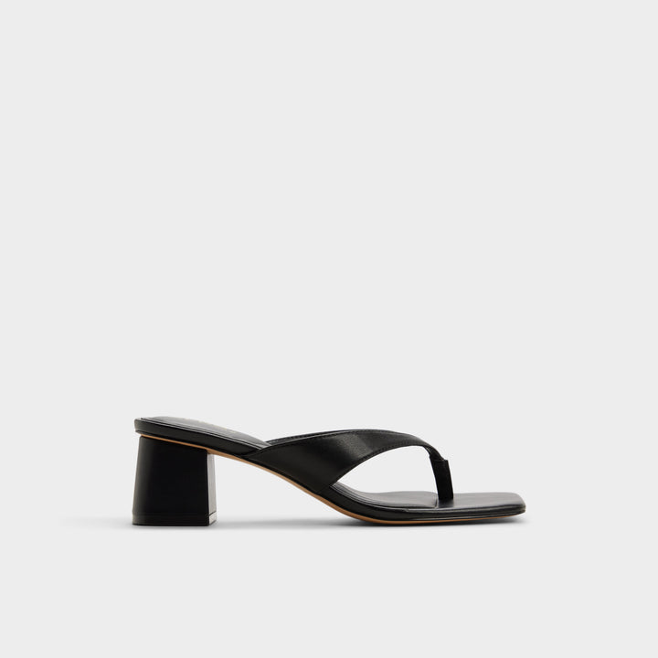 Mules em preto, salto em bloco - ANTONINA