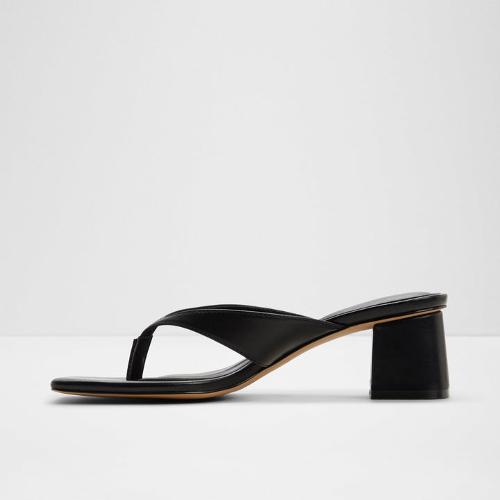 Mules em preto, salto em bloco - ANTONINA