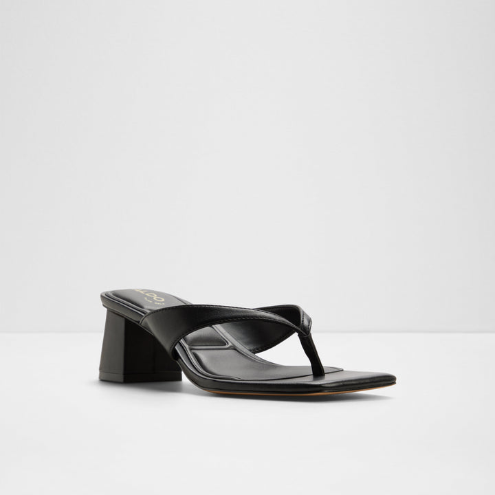 Mules em preto, salto em bloco - ANTONINA