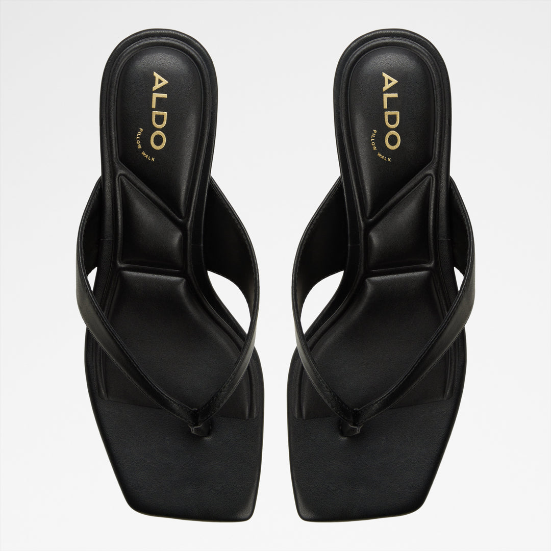 Mules em preto, salto em bloco - ANTONINA