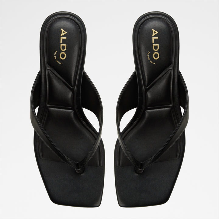 Mules em preto, salto em bloco - ANTONINA