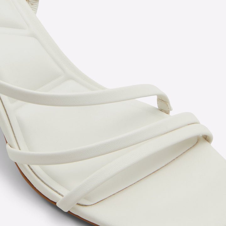 Sandálias em branco, salto em bloco - ATLANTICUS