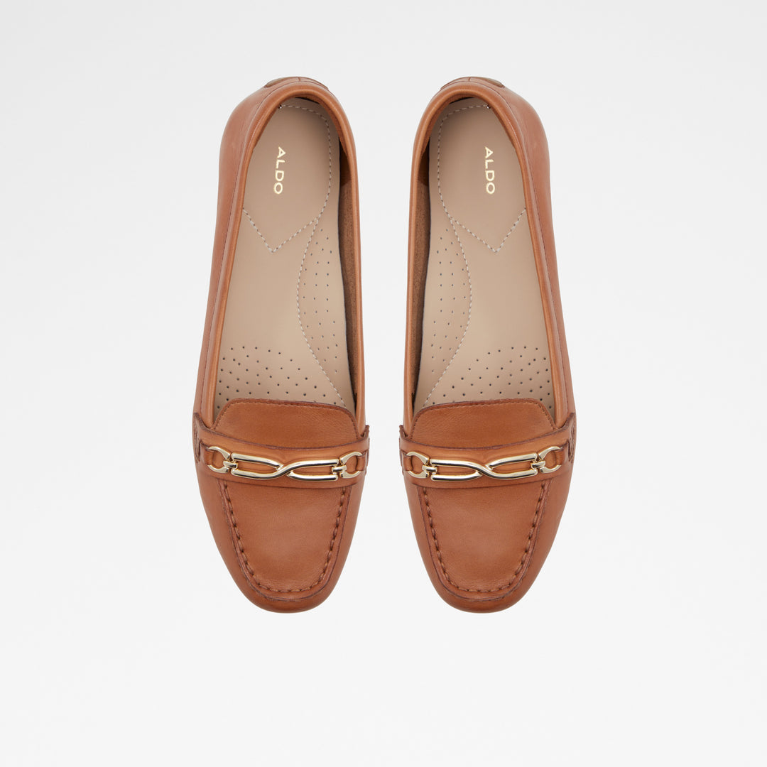 Mocassins rasos em pele cognac - BAGDISH