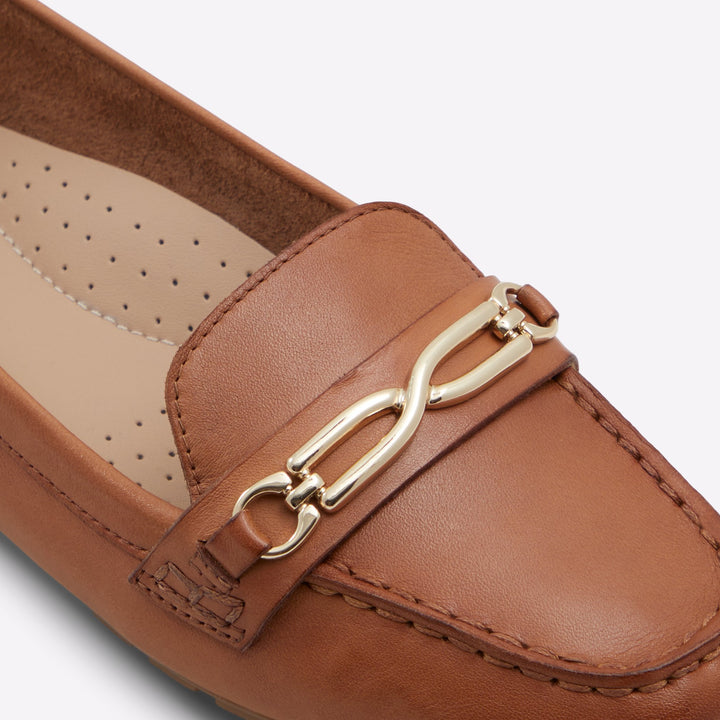 Mocassins rasos em pele cognac - BAGDISH