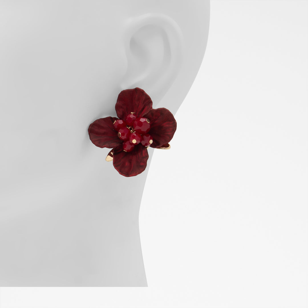Brincos longos em bordô - BAMEY