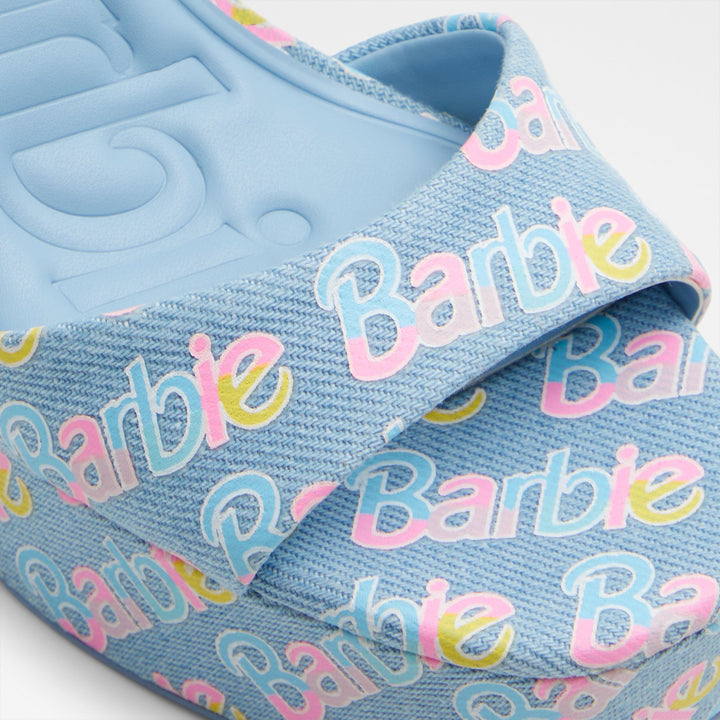 Sandálias em azul denim, salto em funil - BARBIEPARTY