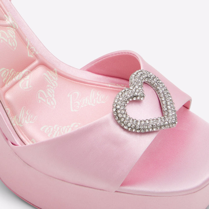 Sandálias em rosa, salto em bloco com plataforma - BARBIEPLTFM