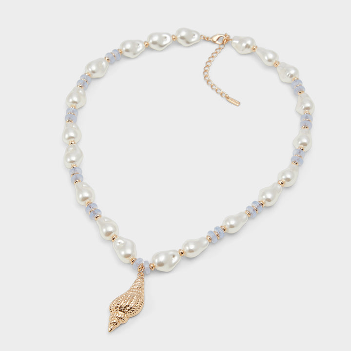 Colar em dourado e branco - BEACHVIBESS