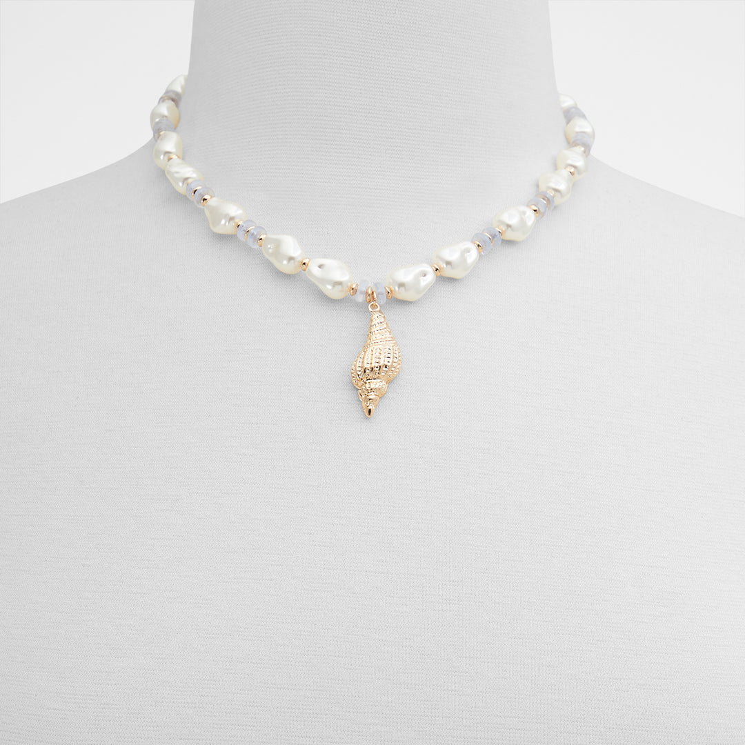 Colar em dourado e branco - BEACHVIBESS