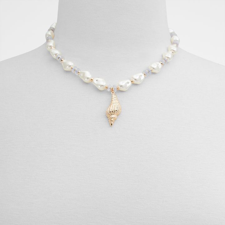 Colar em dourado e branco - BEACHVIBESS