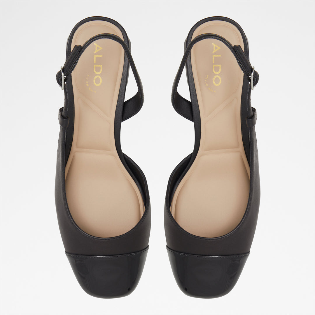 Sapatos em pele preto, salto em bloco - BIALLE