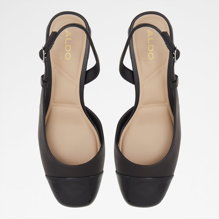 Sapatos em pele preto, salto em bloco - BIALLE