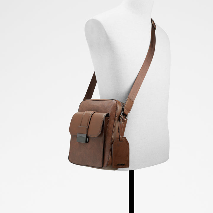 Mala de tiracolo em castanho - BOXDENE