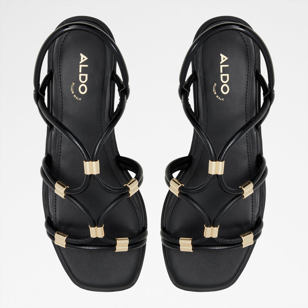 Sandálias rasas em preto - BYCHAN