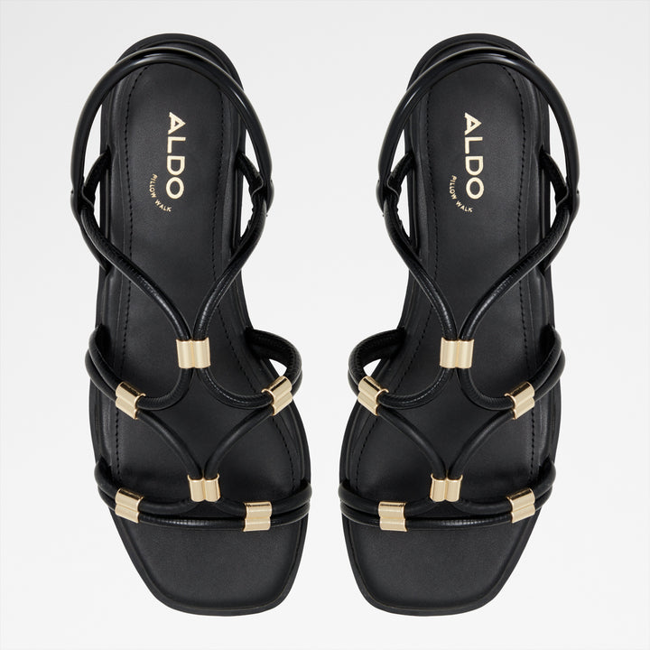 Sandálias rasas em preto - BYCHAN