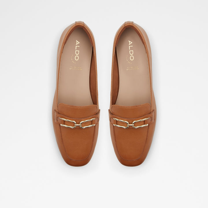 Mocassins rasos em pele cognac - CADODER