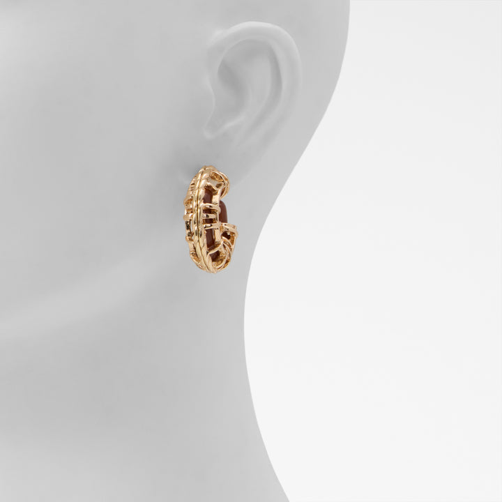 Argolas curtas em dourado - CAGEDHOOP