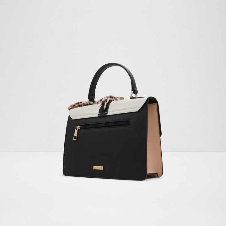 Bolsa Estruturada de Senhora ALDO Tricolor com Lenço Decorativo e Alça Tiracolo
