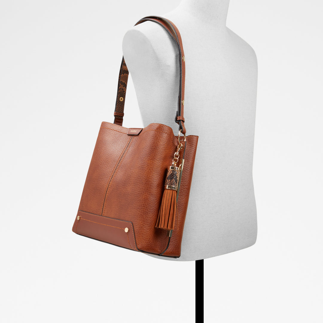 Mala de ombro em cognac - CALLIA