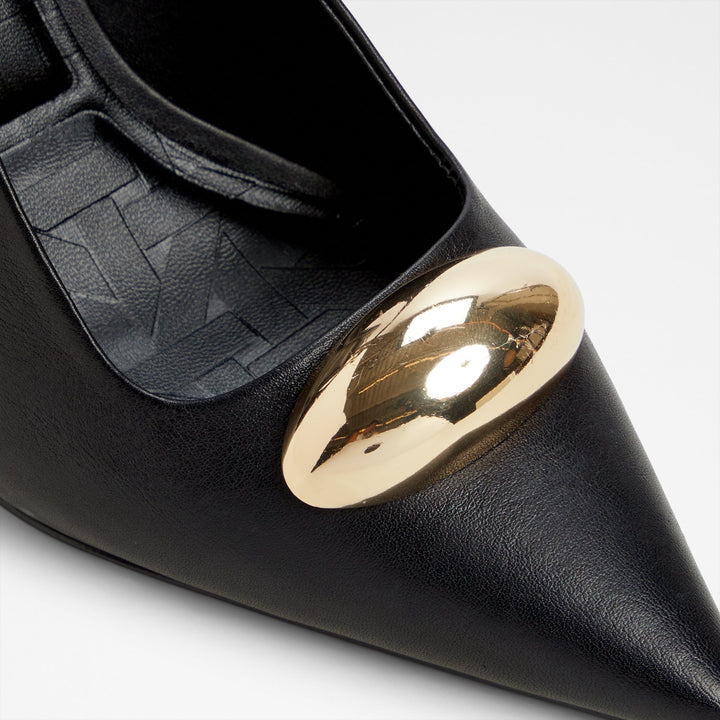 Sapatos em pele preto, salto fino - CAMBERLEY