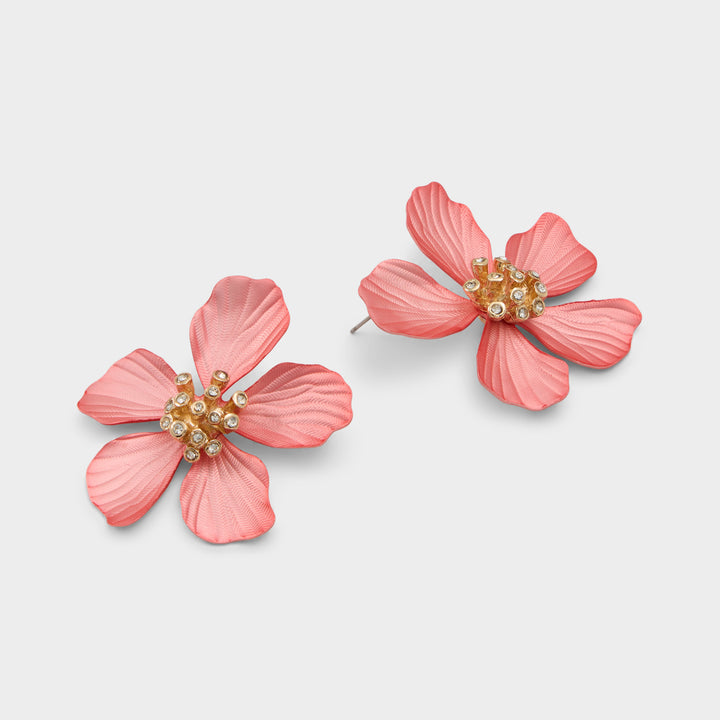 Brincos longos em rosa - CAMMELIA