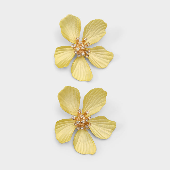 Brincos longos em amarelo - CAMMELIA