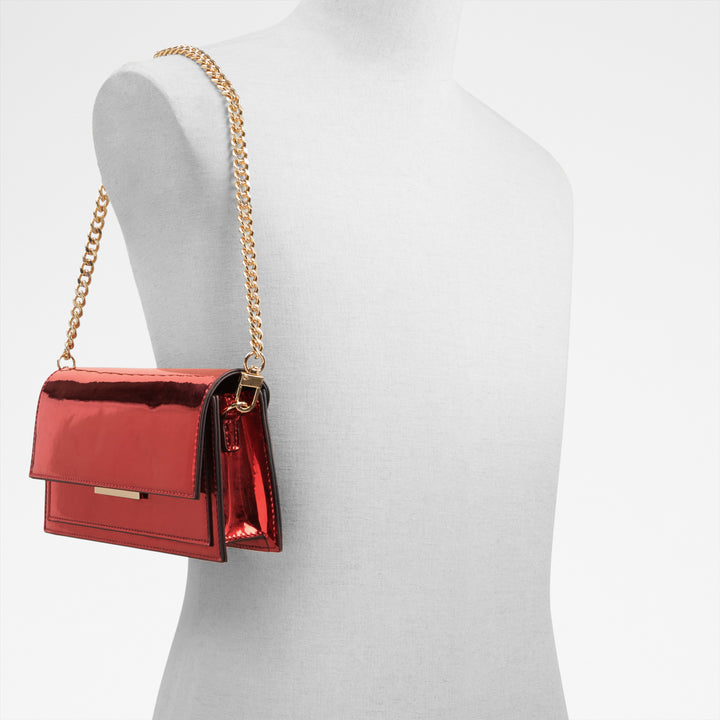 Mala de ombro em verniz vermelho - CARRENTAR_SE