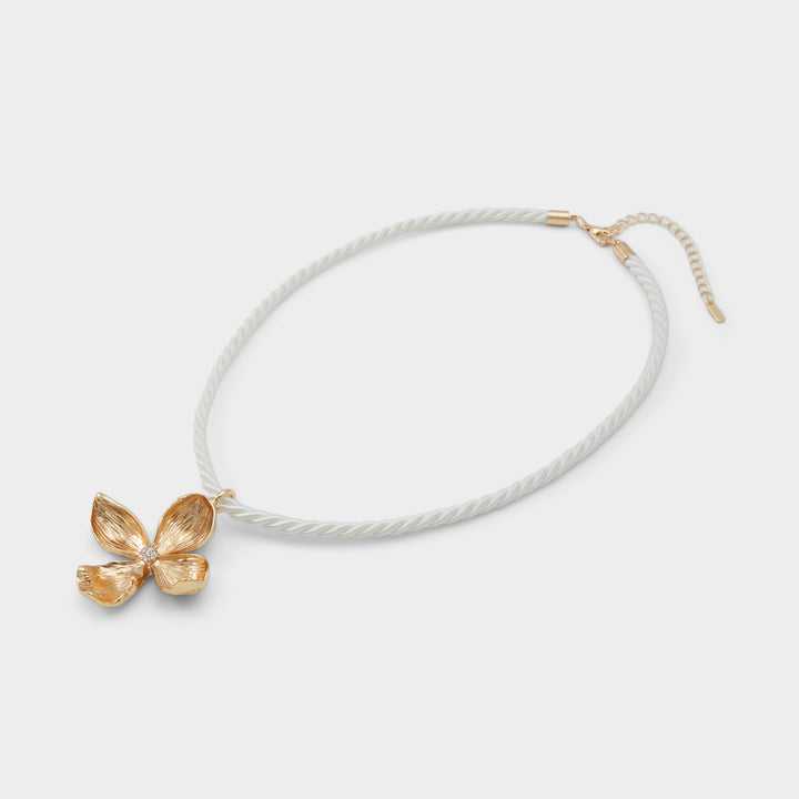 Colar em branco e dourado - CHICADELLICC