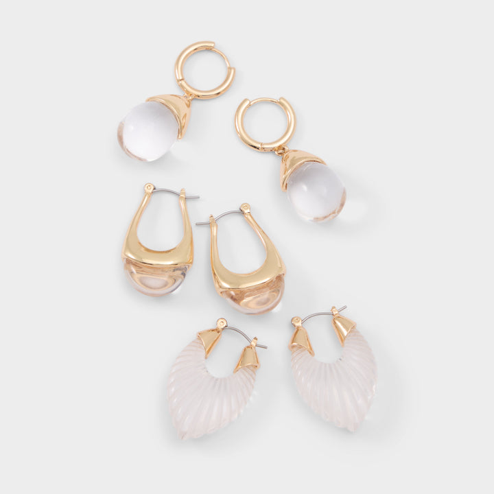 Brincos curtos em branco - CLEARGLLO