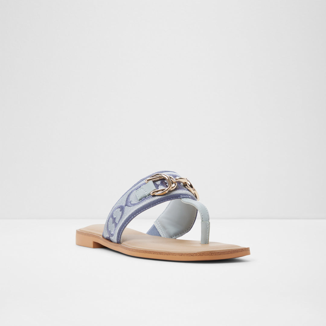 Sandálias rasas em azul - CORALYNNA