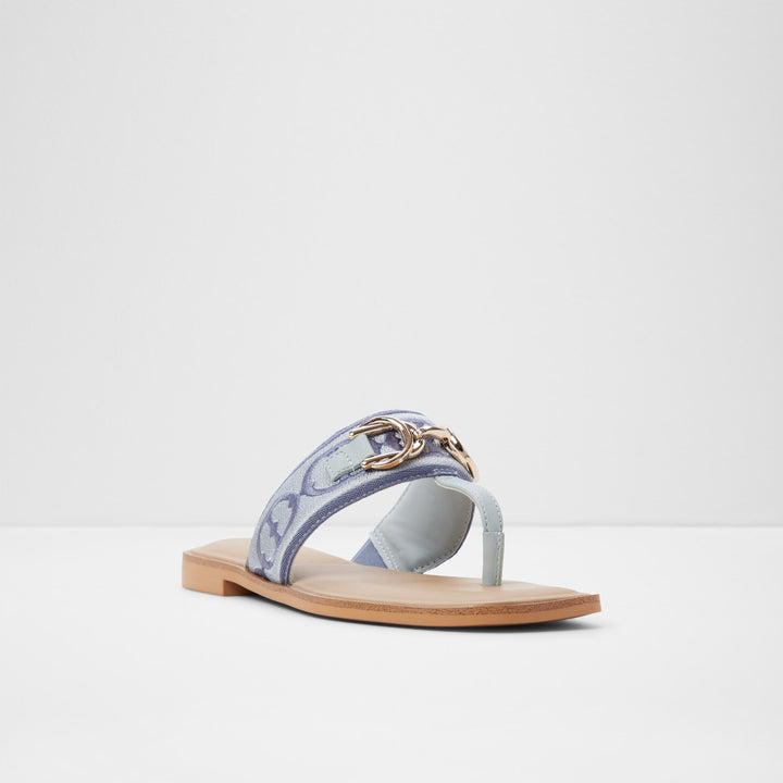 Sandálias rasas em azul - CORALYNNA
