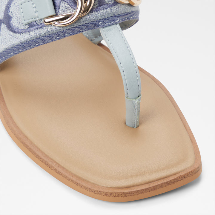 Sandálias rasas em azul - CORALYNNA