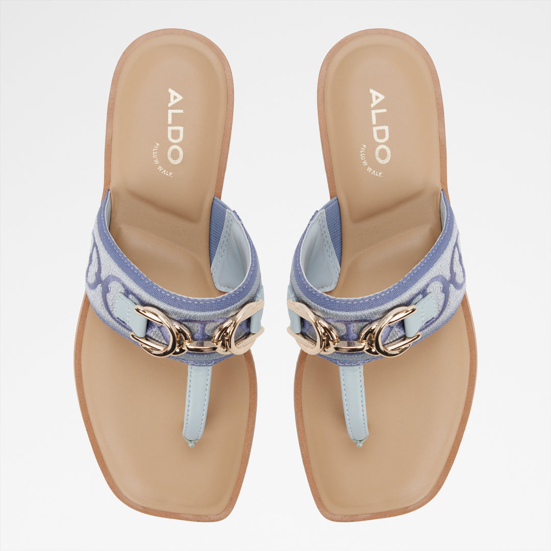 Sandálias rasas em azul - CORALYNNA