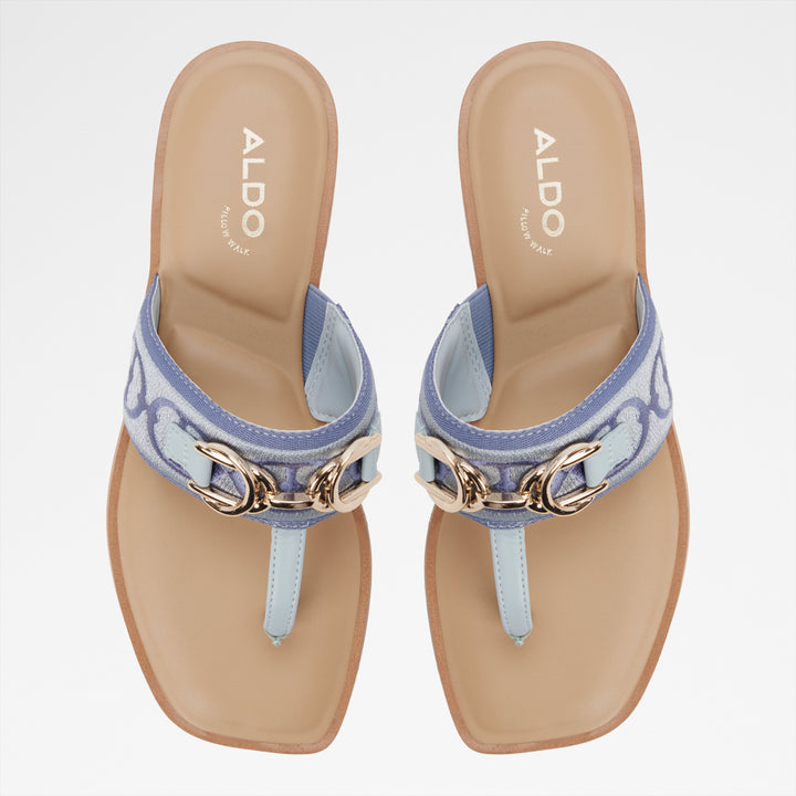 Sandálias rasas em azul - CORALYNNA